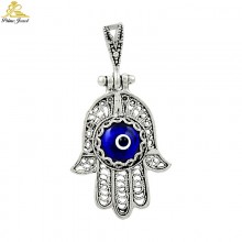 Gümüş Nazar Boncuğu Kolye Ucu